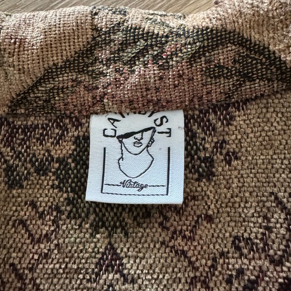 Custom One of One Floral Paisley Detroit Tapestry Cropped Jacket - Picture 6 of 7